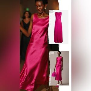 J.Crew Pink Sleeveless Silk Slip Dress Size 12